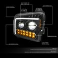 thumbnail image 6 of DNA Motoring LED DRL Sequential Turn Signal Headlight Lamp for 2019-2022 Kenworth W990, Black, 6 of 7