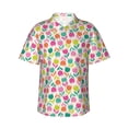 thumbnail image 2 of Goofa Tulips Flowers Hawaiian Shirt for Men, Unisex Summer Beach Casual Short Sleeve Button Down Shirts,Aloha Tropical Floral print shirt-Large, 2 of 9