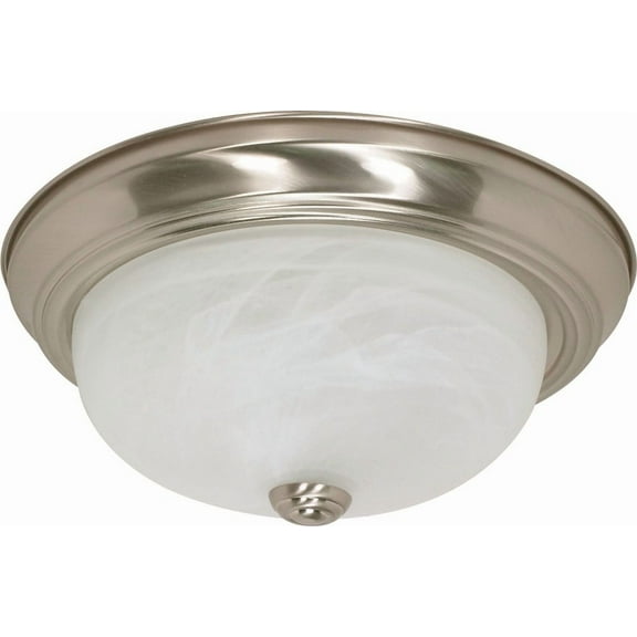 60/6001-Nuvo Lighting-2 Light Flush Mount-13.25 Inches Wide by 5.38 Inches High-Brushed Nickel Finish