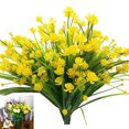 thumbnail image 1 of Flores artificiales falsas, 4 paquetes de plantas de arbustos verdes resistentes a los rayos UV para exteriores, macetas colgantes para interiores y exteriores, decoración de jardín para el hogar Zhivalor SNFLD1757, 1 of 6