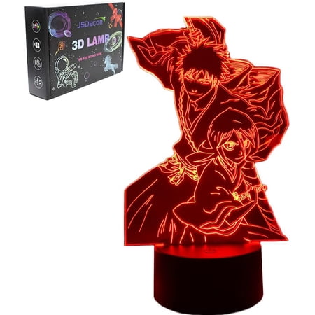 FYBTO Popular Anime Figure Ichigo Kurosaki LED Light Fans Favorite Xmas ...