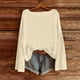 thumbnail image 1 of Neewe Womens Long Sleeve Plain Pullover Sweater Casual Loose V Neck Collared Ribbed Knit Jumper Tops, 1 of 6