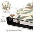thumbnail image 3 of FORMRS 3 Ring Photo Album 4"x6" Self Adhesive Large Capacity PU Leather Cover, Green Birds, 3 of 8