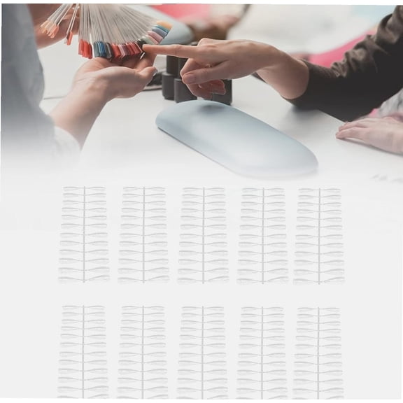 240pcs Nail Swatch Sticks, Nail Practice Color Display Polish Board Transparent Nail Art Polish Display Tips Manicure Supplies Nail Practice Color Display for Nail Salon(Long tip 240 pieces)
