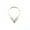 Surgical Steel, variant on Pear Shaped Bendable Cut Ring w/ 5 CZ Lined Design for Septum, Cartilage, Tragus
