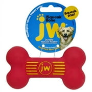 JW Pet Company iSqueak Bone Rubber Dog Toy, Small, Colors Vary
