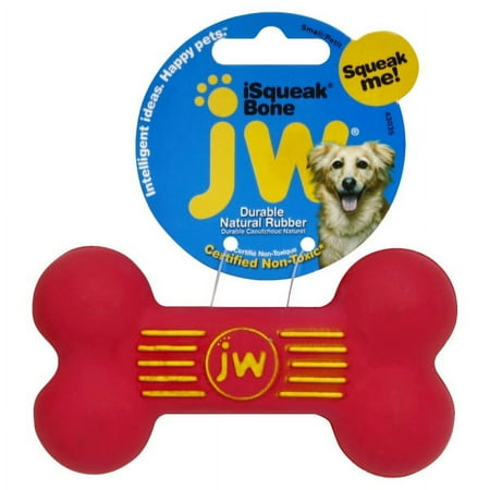 UPC: 0618940430353 | JW Pet Company iSqueak Bone Rubber Dog Toy  Small  Colors Vary