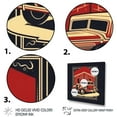 thumbnail image 3 of Designart "Red And Black Reflections Of Retro Cars" Retro Car Wall Art For Kitchen, 3 of 5