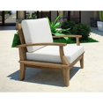 thumbnail image 2 of Modway Marina Fauteuil d'Extérieur Moderne en Bois de Teck, Naturel/blanc, 2 of 5