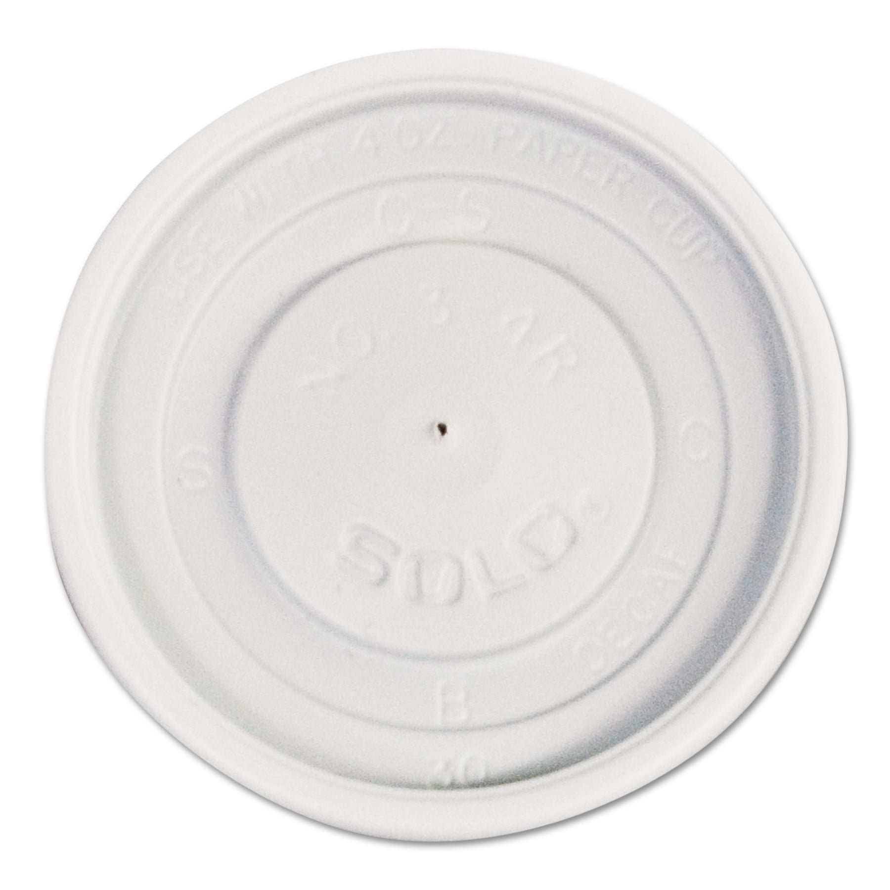 SOLO Cup Company Polystyrene Vented Hot Cup Lids, 4oz Cups, White, 100