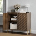 thumbnail image 3 of Tcbosik Buffet Cabinet with Storage, 2-Door Sideboard with Adjustable Shelf, Coffee Bar Cabinet, Cupboard for Kitchen, Dining Room, Living Room, Entryway, Easy Assembly, Walnut, 3 of 6
