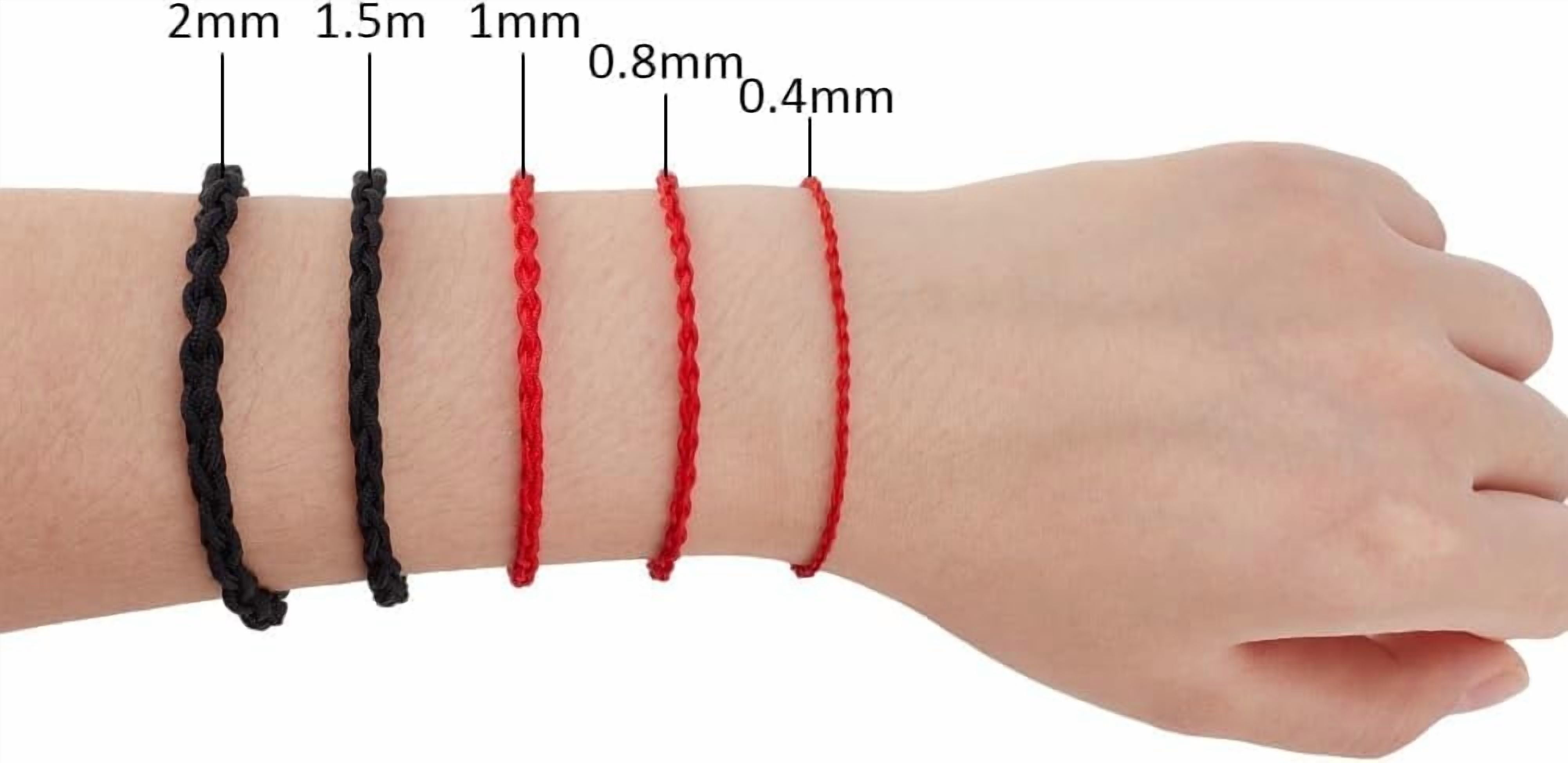 PH 378 Yards Nylon String Thread 18 Colors 0.4mm Beading String Bracelet Cord Chinese Knotting Cord for Jewelry Making Macrame Friendship Bracelets Christmas Ornament Colorful