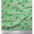 thumbnail image 1 of Soimoi Japan Crepe Satin Fabric Leaves,Floral & Flamingo Bird Printed Craft Fabric by The Yard 42 Inch Wide, 1 of 1