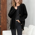 thumbnail image 2 of Yesfashion Womens 2025 Fall Sweaters Double V-Neck Long Sleeve Button Up Soft Knit Cardigan Sweaters, 2 of 4