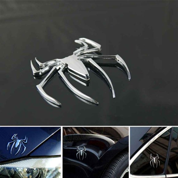 3D Car Styling Accessories Sticker Motorcycle sticker; Paster car Paster Chrome Spider Badge Emblem Logo Motorcycle Decal Decoration