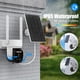 thumbnail image 4 of Inteprter Cámaras de seguridad solares blancas 2K resistente a la intemperie audio bidireccional fácil instalación acceso remoto Cámaras de vigilancia, 4 of 6