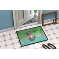 thumbnail image 4 of Dog Teal and Green Watercolor Doormat 24x36, 4 of 4