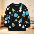 thumbnail image 2 of larppty Boys Sweatshirts Crewneck Long Sleeve Pullover Toddler Winter Warm Sweater Tops (Sky Blue,4-5 Years), 2 of 6