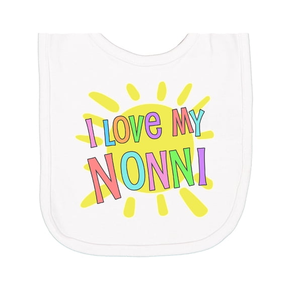 Inktastic I Love My Nonni Sun and Rainbow Letters Newborn Bib