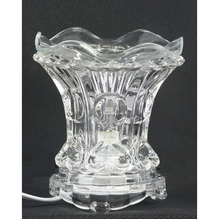 Clear (ES259CL) Electric Glass Fragrance Scented Oil Warmer (Burner / Warmer / Lamp) with Dimmer (Best Waste Oil Burner)