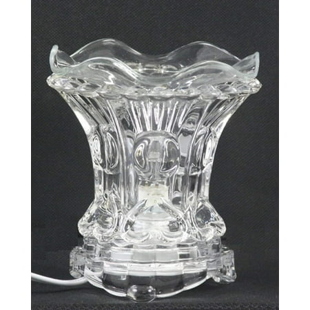 Oil Burner Plug In Clear (ES259CL) Electric Glass Fragrance Scented Oil Warmer (Burner / Warmer / Lamp) with Dimmer Switch ()