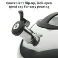 Farberware Stainless Steel Whistling Tea Kettle, 2.3 Quart, Silver