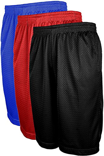 ViiViiKay Mens Athletic Basketball Shorts Mesh Workout Gym Shorts with Pocket SET3_Royal_BLK_RED 5XL