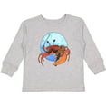 thumbnail image 3 of Inktastic Fun Fiddler Crab with Violin and Mustache Boys or Girls Long Sleeve Toddler T-Shirt, 3 of 5