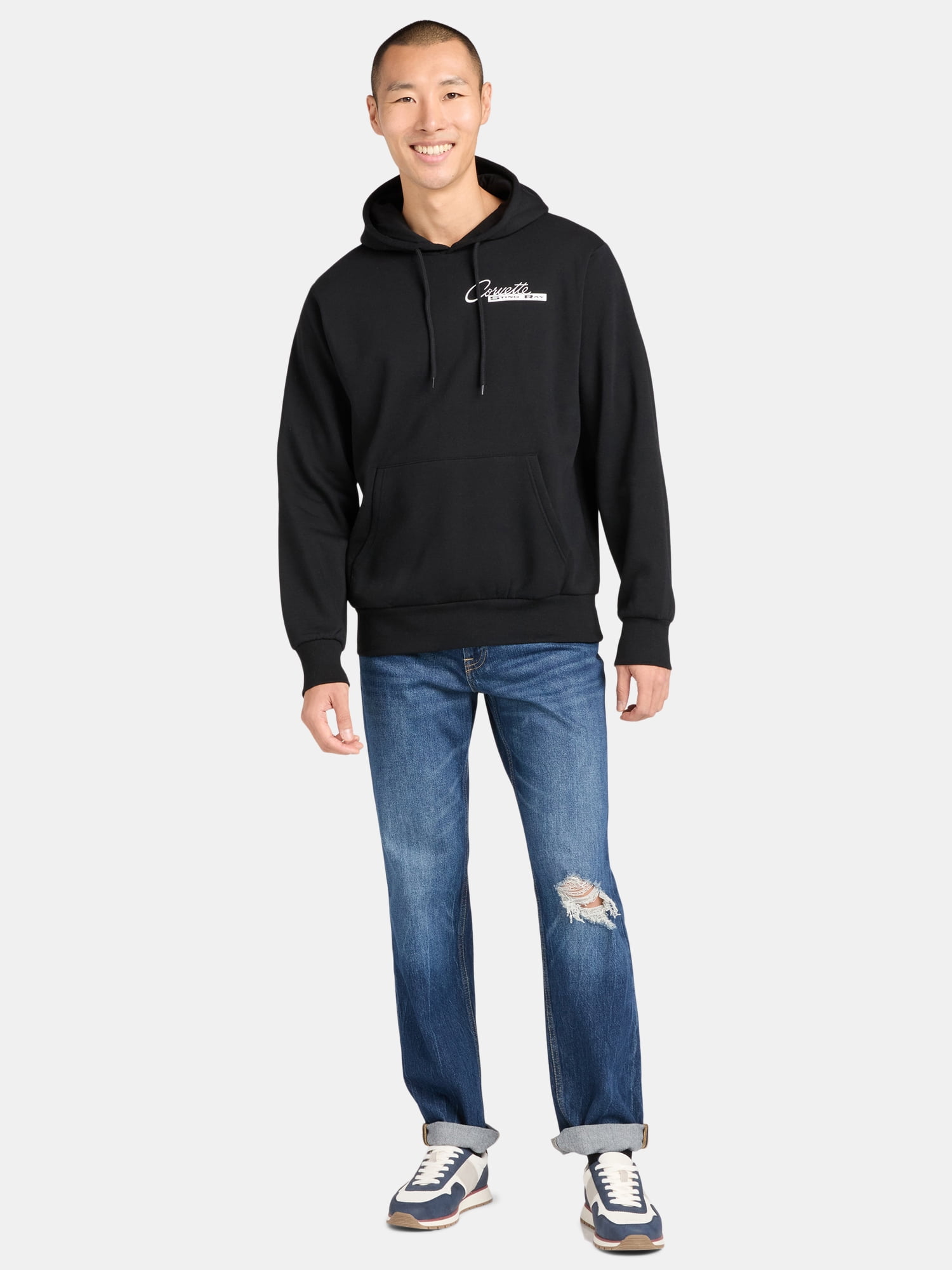 Chevrolet Corvette Men's Graphic Print Hoodie with Long Sleeves, Sizes S-2XL