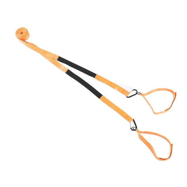 Ski Harness, Hook and Loop Ski Training Traction Belt Orange Buckle for Outdoor