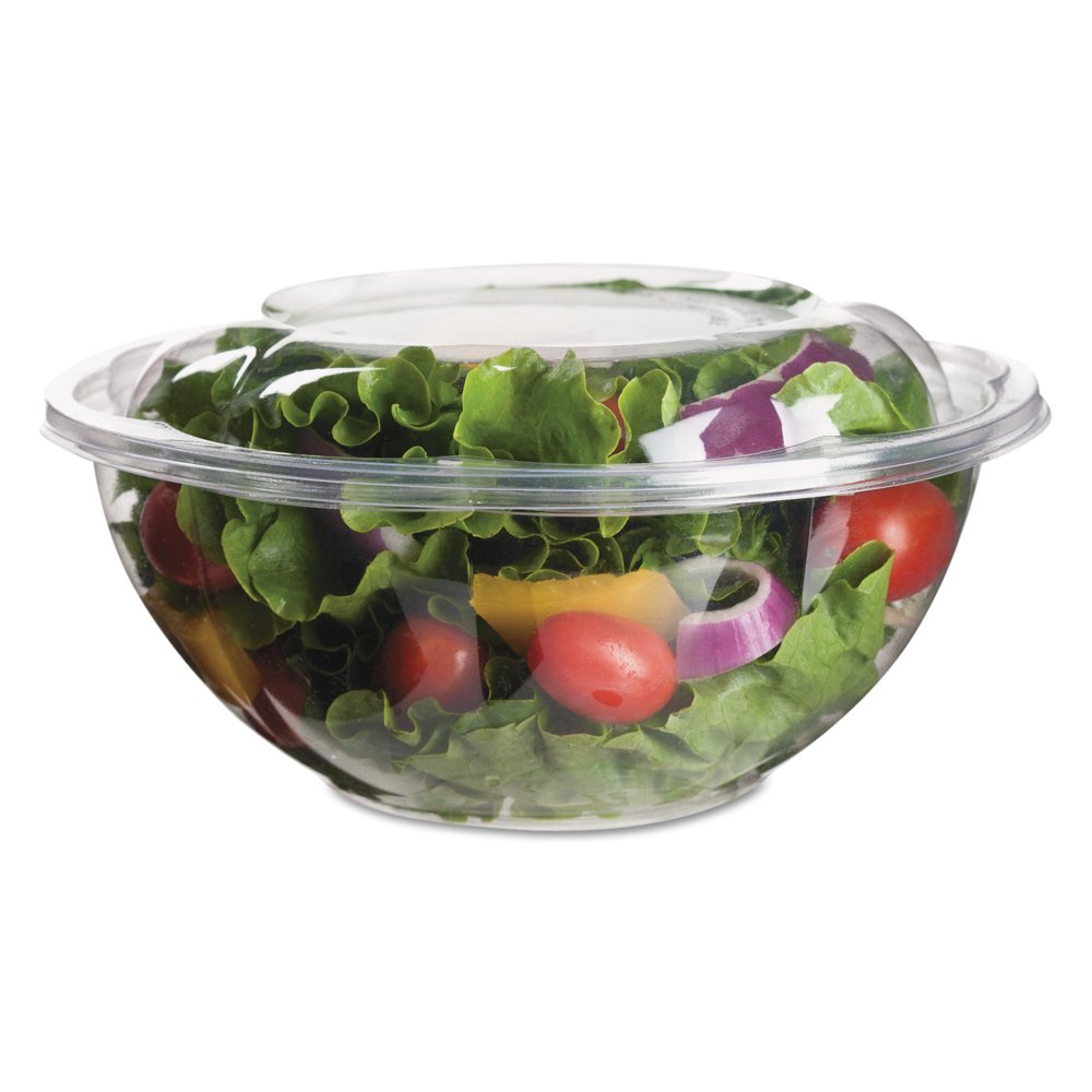 EcoProducts Renewable & Compostable Salad Bowls w/ Lids 24oz., 50/PK