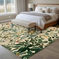 thumbnail image 4 of 5'x8' Area Rugs, Green Botanical Indoor Outdoor Area Rug for Living Room Bedroom, Vintage Plant Flowers Garden Leaf Motifs Washable Bathroom Rugs Kitchen Floor Carpet Mats Home Decor Aesthetic, 4 of 8