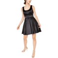thumbnail image 1 of Teeze Me Vestido ajustado y acampanado para mujer, negro, 7/8, 1 of 1