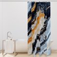 Abstract Marble Shower Curtain, Waterproof Polyester Fabric Bathroom