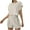 Beige, variant on Women Two Piece Outfits Trendy Summer Tracksuit Crewneck Cap Sleeve Pullover Top Shorts Lounge Set with Pockets