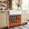 thumbnail image 7 of Hello Fall Oven Skirts Rustic Pumpkin Buffalo Plaid Farmhouse Tie Top Oven Curtain for Door Decorative Stove Cover Dishwasher Cover for Cottage Kitchen Decor, 7 of 7