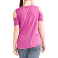 thumbnail image 2 of Cherokee Women's Plus Cold Shoulder Tee, 2 of 4