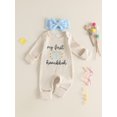 thumbnail image 5 of RUINIXCW Baby Girl Hanukkah Outfits Long Sleeve Jumpsuit with Headband, 5 of 5
