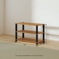 thumbnail image 4 of HOMLUX 3-Tier 23.6"W Wood & PVC Tubes Shoe Rack, Shoe Shelf Holds up to 9 Pairs for Enterway, 4 of 6