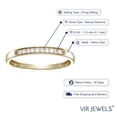 thumbnail image 3 of Vir Jewels 1/10 CTTW Diamond Wedding Band in 10K Yellow Gold 10 Stones Prong Set Size 7 Female Adult, 3 of 7