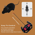 thumbnail image 5 of Remote Control Fake Rat Realistic Mouse Cat Toy Mice RC Toy Cat Mice Animal Interactive Toy Figures Cat Running Wheel Wireless Chasing Prank Joke Scary Trick Rats for Cat Funny Toy (Black), 5 of 6