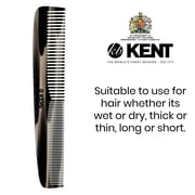 Kent 9T Fine Tooth and Wide Tooth Comb Detangler Hair Combs - Large Handmade and Saw-Cut Dressing Comb - Wet Hair Comb for Women and Durable Grooming Comb for Men Made in England