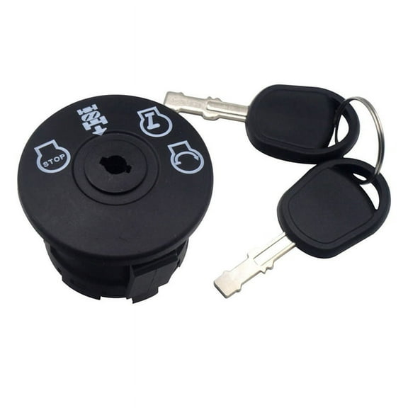 ckepdyeh Ignition Switch 4 Position with Key for Riding Lawn Mower Tractor, ABS Metal, Black