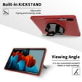 thumbnail image 3 of Dteck Case for Samsung Galaxy Tab S7 FE T730/T736B 12.4-inch,Shockproof Three-Layer Heavy Duty Protector Rubber Hard Stand Cover for Galaxy Tab S7 Plus 12.4" SM-T970/T975,Red, 3 of 8