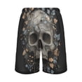thumbnail image 3 of Men's Pajama Bottoms Athletic Shorts For Men Casual Cotton Helloween Skull, 3 of 7