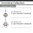 thumbnail image 3 of Hanover Emmilene Black Metal Sphere Pendant Light with Crystal Clear Beading | Rustic Hanging Light Fixture for Kitchen Island, Dining Room, Bar, Living Room | Hardwired | 6 Lights, 3 of 4