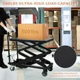 thumbnail image 3 of M optimized Hydraulic Table Cart, 500Lbs Capacity, 28.4inch Lifting Height， Elevating Hydraulic Lift Table Cart for Material Handling and Transportation, 3 of 9