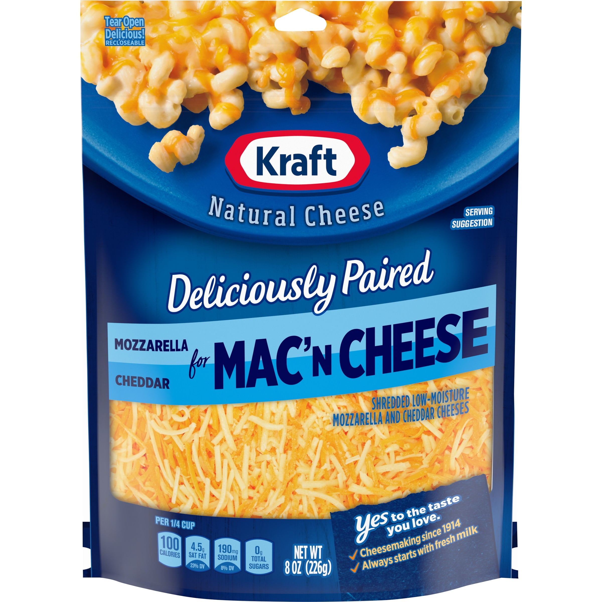 Kraft Expertly Paired Mozzarella & Cheddar Shredded Cheese for Mac 'N