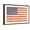 Brown Frame, variant on Art.com Vintage American Flag Art Print by Alisa Foytik, Black Frame Wall Art, 44" x 32"