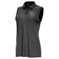 thumbnail image 2 of Women's Antigua  Heather Black UCF Knights Recap Sleeveless Polo, 2 of 3